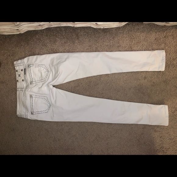 White Skinny Miss Me Jeans - Picture 1 of 4
